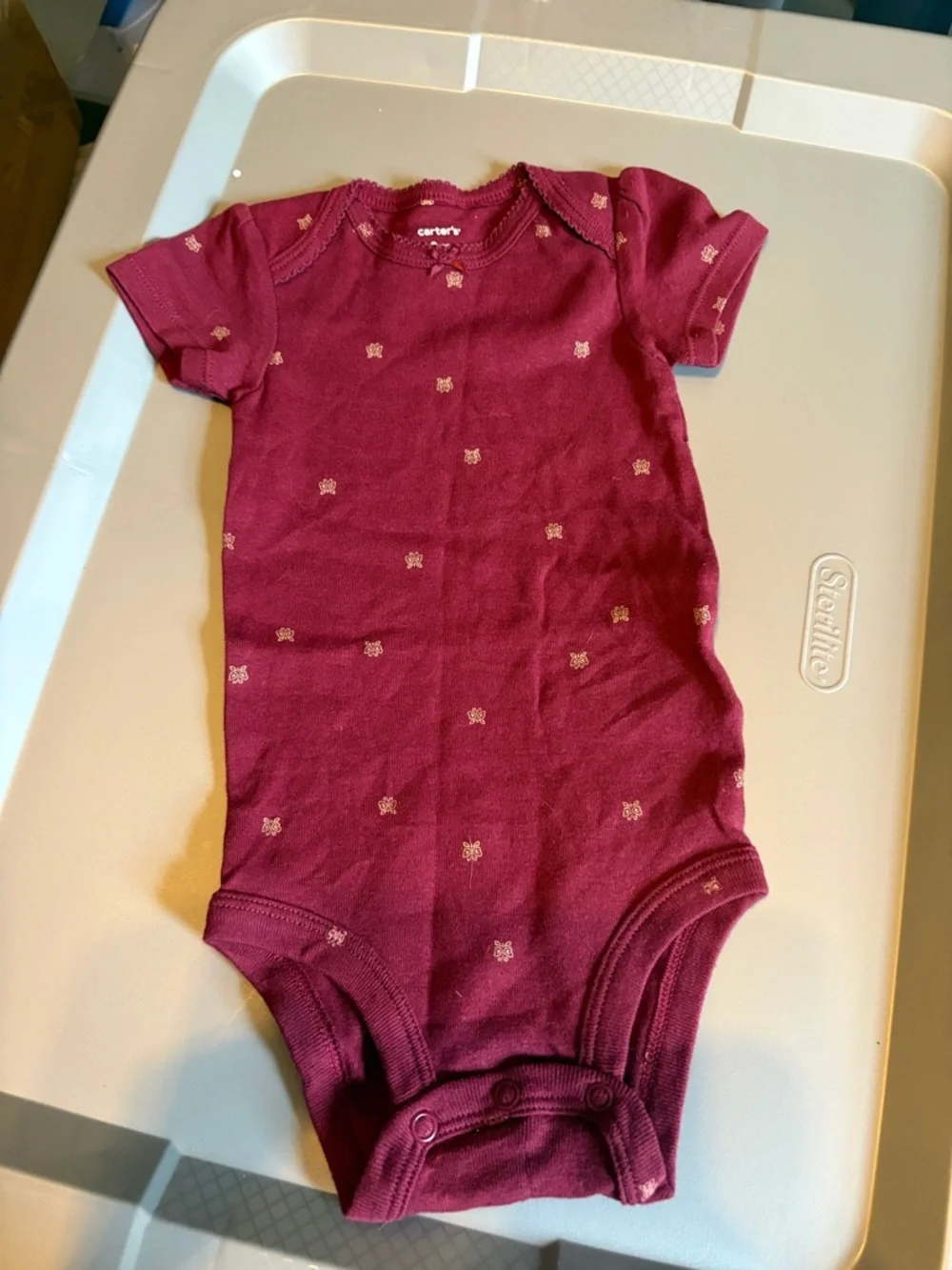 Carter's Cream Heathered Long Sleeve Bodysuit - Picture 7 of 8